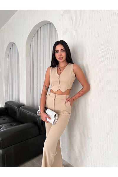 Kayaka triko Vest Pants Crepe Suit