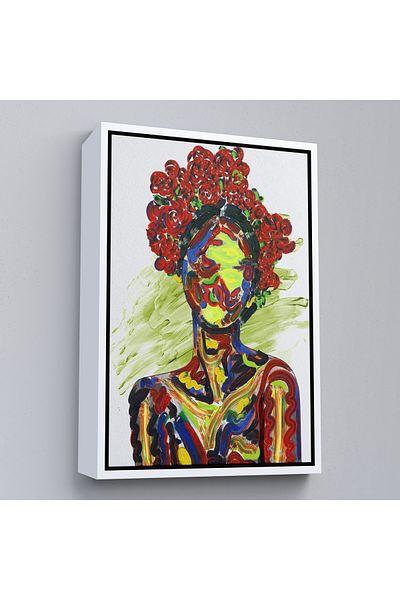 Harita Sepeti Pictură murală modernă pentru femei colorată cu cadru alb
