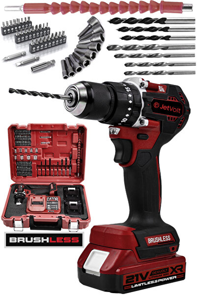 Genel Markalar 21v 2.0ah Kömürsüz Motor Çelik Mandren Darbeli Şarjlı Matkap -...