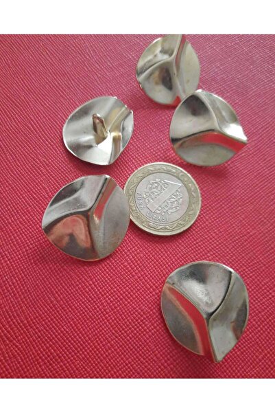 beyna aksesuar Χρυσός κόμπος με κυρτή γραμμή 2,5 εκ. από μέταλλο για παλτό - Πακέτο 6 μπουμπουκιών