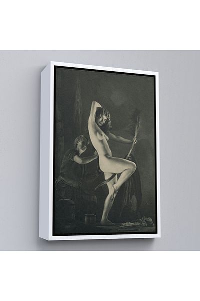 Harita Sepeti Pregătirea pentru Săbata, cu cadru alb, William Mortensen Halloween - Anii 1930 Pictură pe pânză