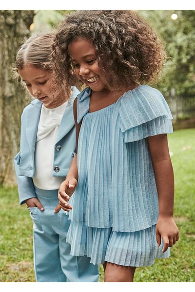 MAYORAL Pleated Tulle Girl's Dress_Mnvs3912