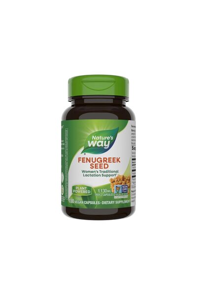 Nature's Way Fenugreek Seed, Lactation Support, Non-GMO, Vegan, 100 Capsules (Packaging May Vary)