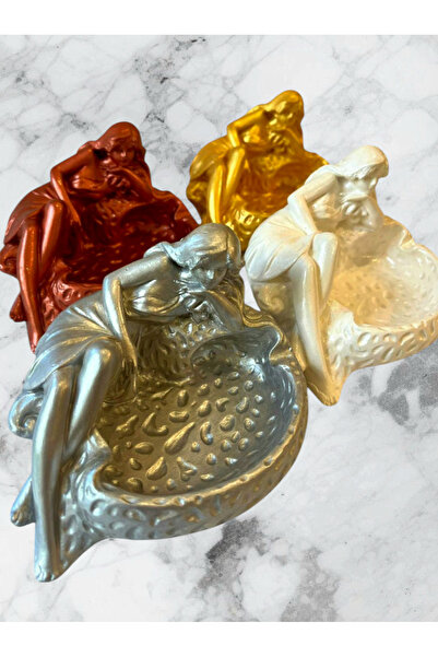 Dekoratif atölye Denizkızı Elyapımı Taş Küllük - Pro Küllüğü - Pipo Küllüğü -...