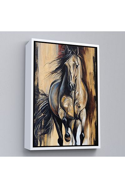 Harita Sepeti Pictură modernă abstractă de cal cu cadru alb