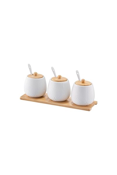 AKILLIELMA White Emsan Line 3-Piece Spice Set