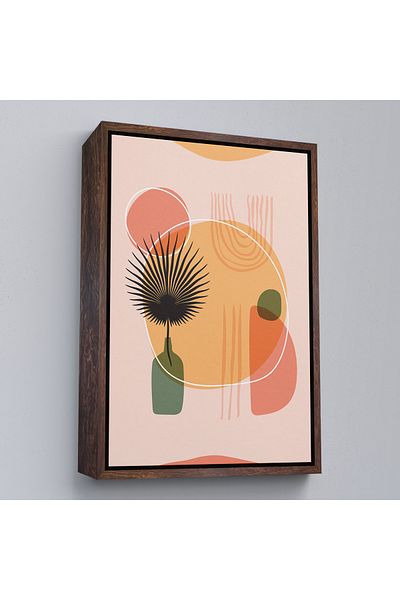 Harita Sepeti Pictură abstractă nordică cu cadru alb