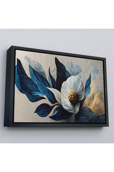 Harita Sepeti Pictură decorativă de perete cu flori cu cadru auriu