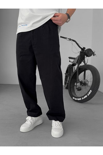 BYBASICMAN Black Basic Boyfriend Pants Ke-1008/1005/1009