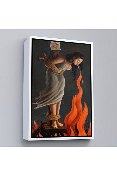 Harita Sepeti Tablou Motivațional cu Capul Protejează Frigul cu Cadru Alb