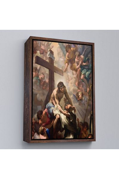 Harita Sepeti Декоративно стенно изкуство с кафява рамка Agape Christian Gift