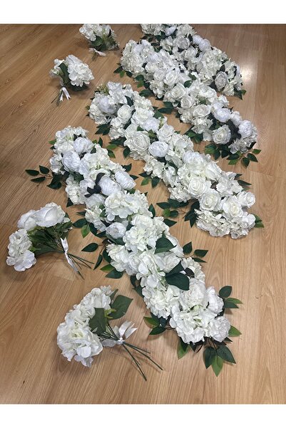 Marrone Düğün Nişan Söz Organizasyon Tag Süsleri 4 mt 4 masa süsü