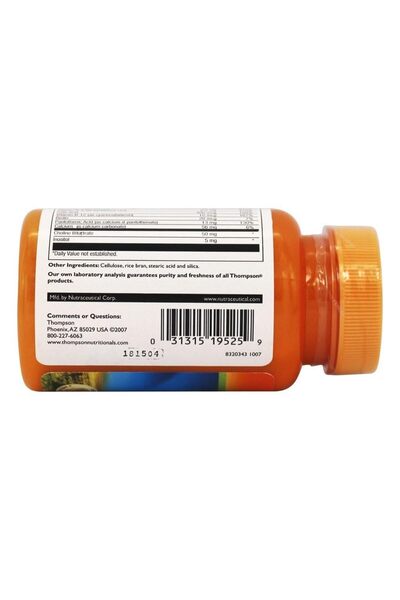 Thompson B Complex w/Rice Bran Oil Thompson 60 Tabs