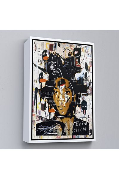 Harita Sepeti Self Portrait by Jean Michel Basquiat Canvas Print