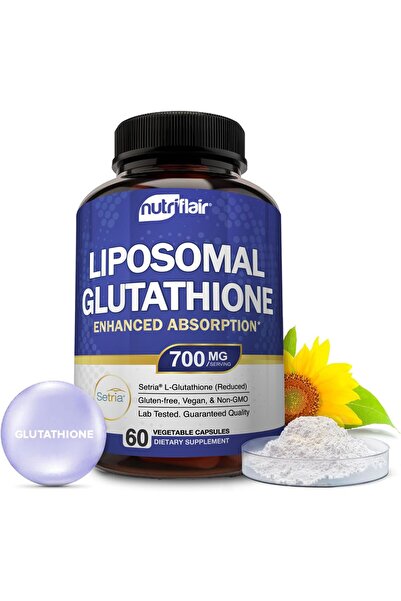 Nutriflair ليبوسومال جلوتاثيون 700 ملغ - سيتريا® نقي مخفض الجلوتاثيون - مضاد ...