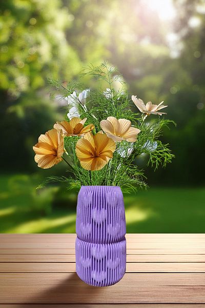 N NOXXO Bohemian Style Large Size Elegant Nordic Vase Colorful Large Size 15 X 25 cm Vegan Pla Lilac