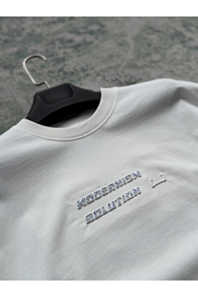 BYBASICMAN Λευκό μπλουζάκι με ανάγλυφο κωδικό YP-5046