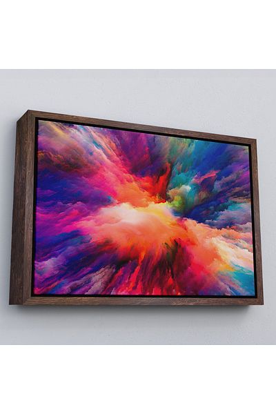 Harita Sepeti Culori creative Pictură în ulei Aspect Pictură decorativă pe pânză de perete cu cadru alb