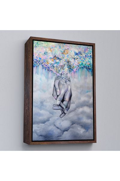 Harita Sepeti Mâinile femei și bărbați surrealiste în cadru alb, pictură în ulei, vedere, pictură decorativă pe pânză