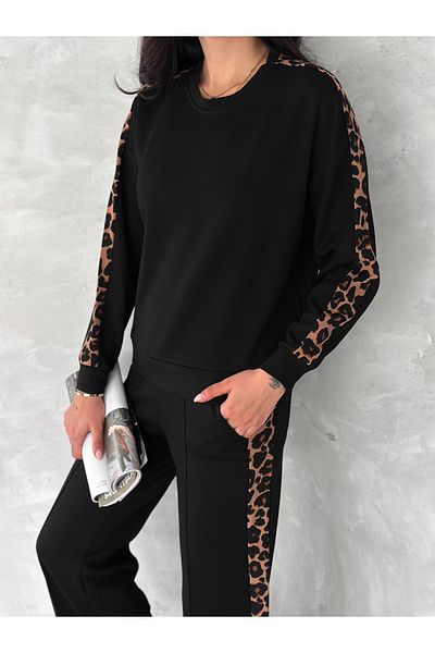 sportiness Wide Stripes Soft Texture Modal Fabric Tracksuit Set