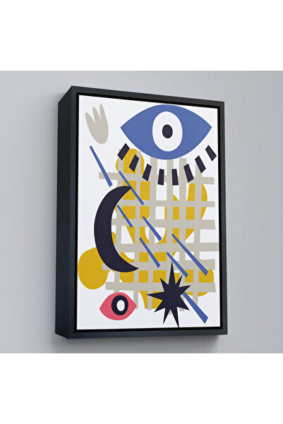 Harita Sepeti Apstraktna slika u boji sa crnim okvirom