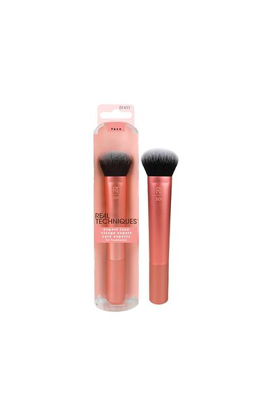 Real Techniques Expert Face Foundation Brush, Dense Bristles for Streak-Free Buffing, Orange, 1 Count