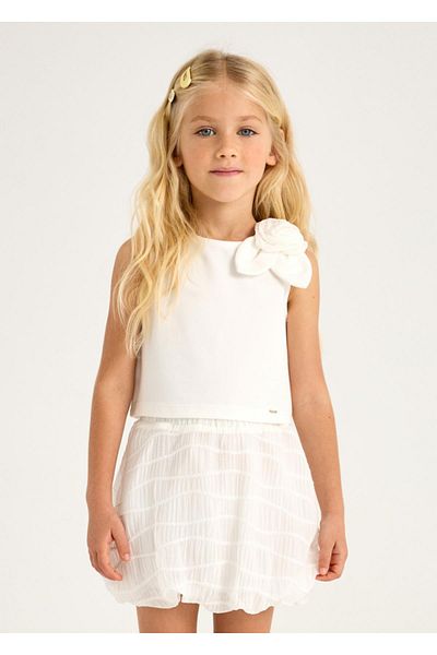 MAYORAL Flower Detailed Girl's Skirt Suit_Mnvs3966