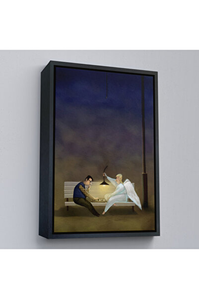 Harita Sepeti Anđeo u crnom okviru koji pomaže dobrim ljudima, dekorativna slika