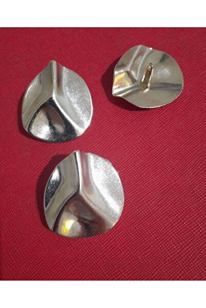 beyna aksesuar Χρυσός κόμπος με κυρτή γραμμή 2,5 εκ. από μέταλλο για παλτό - Πακέτο 6 μπουμπουκιών