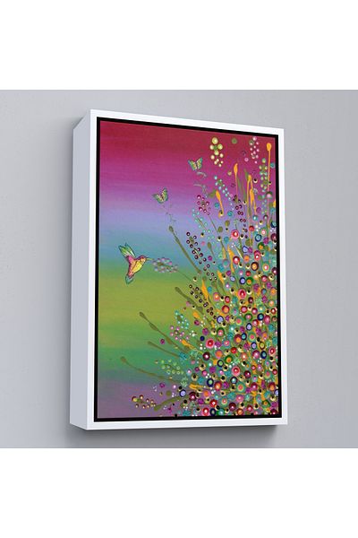 Harita Sepeti Pictură murală decorativă de grădină ascunsă cu cadru alb