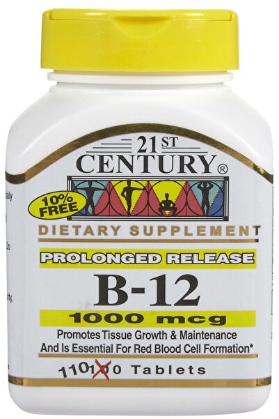 21st Century VITAMIN B-12 TIME RELEASE 1000mcg 110 TABS