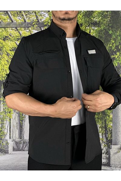 Güray Store Unisex Outdoor Lycra Προστασία τακτικής μπλούζας με πτυσσόμενο μανίκι
