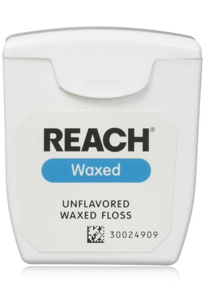Johnson & Johnson REACH Unflavored Waxed Dental Floss, 55 yds