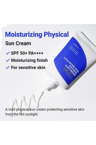 Isntree ISNTREE Hyaluronic Acid Suncream SPF50 PA++++ 50ml | Evens Skin Tone | Lightweight & Moisturizing