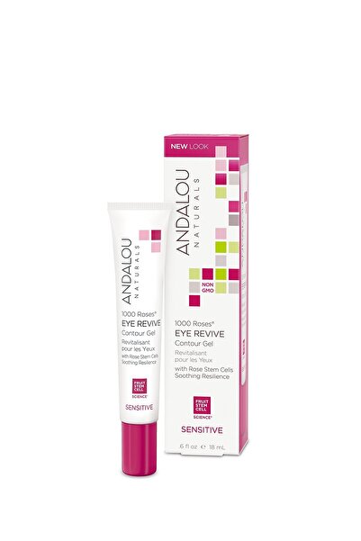 Andalou Naturals جل محيط العين 1000 Roses Eye Revive Contour، بنكهة الرمان وا...