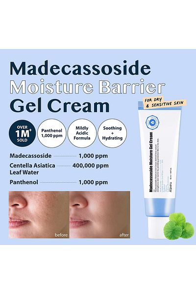 A'PIEU Madecassoside Gel Cream (1.69oz) - Hydrates, Soothes Dry, Sensitive Skin