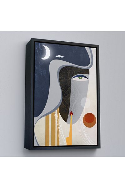 Harita Sepeti Pictură abstractă colorată pentru femei cu cadru auriu