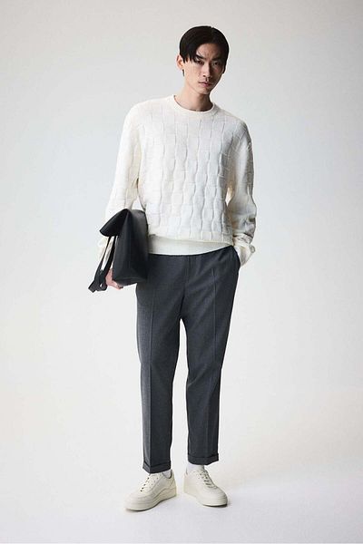H&M Regular Fit Textured-knit jumper