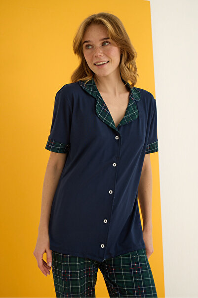 ELİTOL BAMBOO DÜĞMELİ PİJAMA TAKIMI