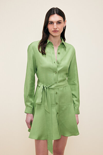 Love My Body Belted Shirt Dress