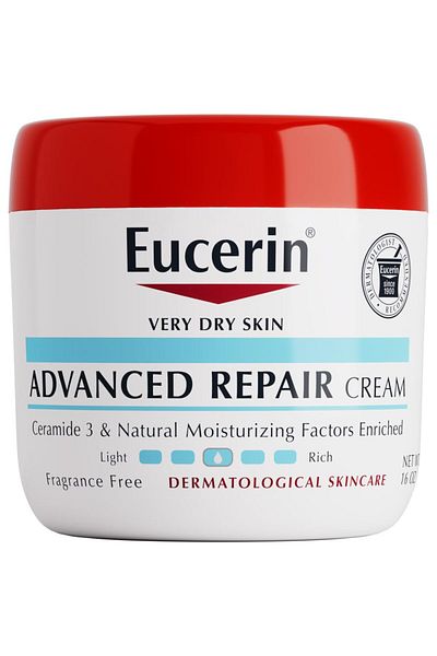 Eucerin Advanced Repair Body Cream for Very Dry Skin, Fragrance Free Daily Body Moisturizer, 16 Oz Jar