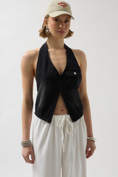 KAZAK    Asymmetrical Denim Vest