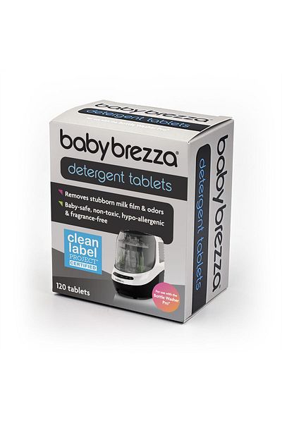 BABY BREZZA Official Detergent Soap Tablets for Baby Brezza Bottle Washer Pro, 120 Tablets