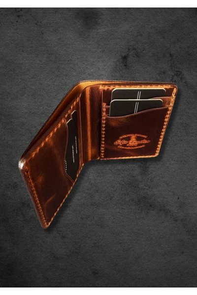 Safir Leather Δερμάτινο πορτοφόλι Babil Special Marron Effect