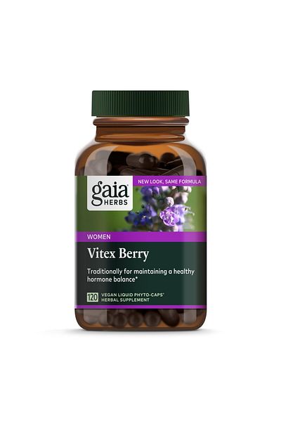 GAIA HERBS Vitex Berry - Hormone Balance & Fertility Support for Women - 120 Vegan Caps (60-Day Supply)