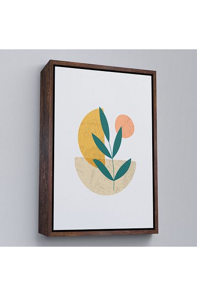 Harita Sepeti Pictură cu forme abstracte nordice moale cu cadru alb
