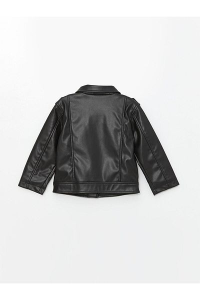 LC Waikiki Long Sleeve Basic Girl's Leather Jacket (W4)