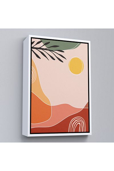 Harita Sepeti Pictură abstractă nordică cu cadru alb