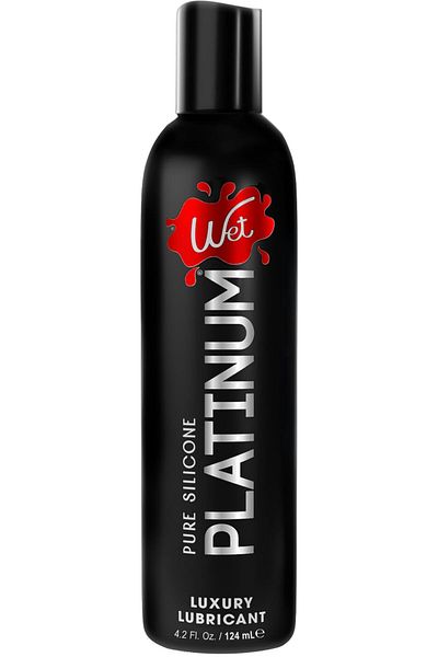 wish wett Platinum Silicone Lube for All, 4.2 Fl Oz - Long-Lasting, Water-Resistant, Condom-Safe, Non-Sticky
