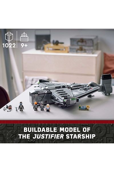 LEGO Star Wars The Justifier 75323, Buildable Starship with Cad Bane & Todo 360, Bad Batch Set, Kids Gift